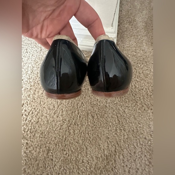 Miu Miu Black Patent Leather Crystal Embellished Ballet Flats Size 38.5 - Picture 6 of 7